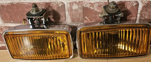 VINTAGE AMBER FOG LIGHTS CHROME CHIEFTAIN LIGHT SET - UNUSED!!!! - product listing photo