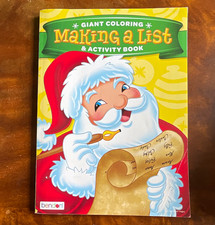 Bendon Giant Coloring Making a List Christmas Holiday Theme Activity Book