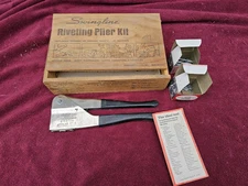 Vintage SWINGLINE Riveting Plier Kit, Model #CT-2 With Original Wooden Box