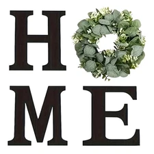 Home Sign Wall Decor, Farmhouse Wooden HOME Letters for Wall, Rustic Home Sign
