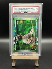 2021 Topps Chrome Update Sapphire Jake Cronenworth Green /50 RC #US143 PSA 10!!