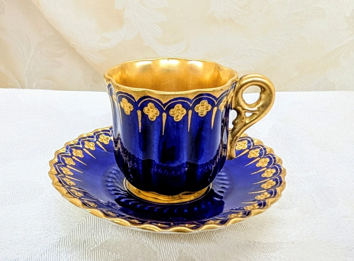 蓝色茶杯收藏杯和1850-1899 时间段生产碟| eBay