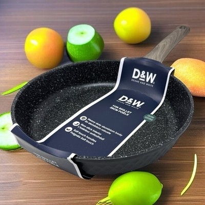 D&W Frying Pan Nonstick Skillet Premium Quality Kitchen Cookware 11 inch Gray