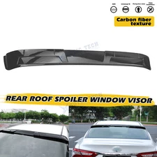 For Toyota Camry 2018-2025 Black Carbon Fiber ABS Rear Roof Window Molding Trim