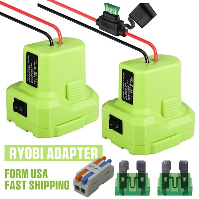 #ad DIY Dock Power Wheel Adapter Connector 14 AWG Wires For Ryobi 18V Battery Holder $13.99