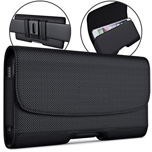 2-pak XL NYLON RUGGED Uchwyt na pasek na telefon komórkowy Kabura Etui z klipsem na pasek Pokrowiec - Zdjęcie 13 z 14