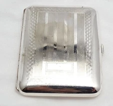 Vintage Silver Plate EAM USA Made Cigarette & Card Holder Box No Monogram