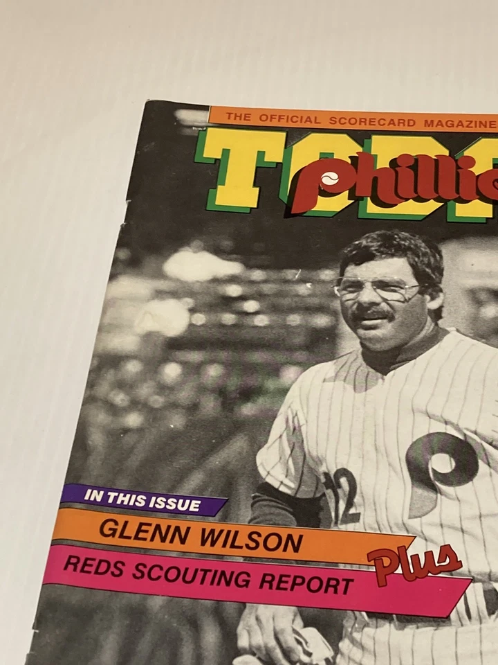 Glenn Wilson 1986 Philadelphia Phillies Today Program Scorebook Magazine - Image 4 of 4