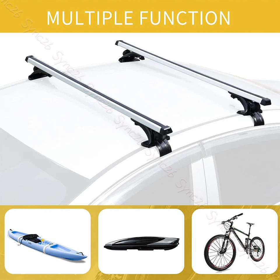 Porta-bagagens de carga barra transversal rack teto carro 48" para Chrysler 300 Sedan 4Dr - Imagem 2 de 4