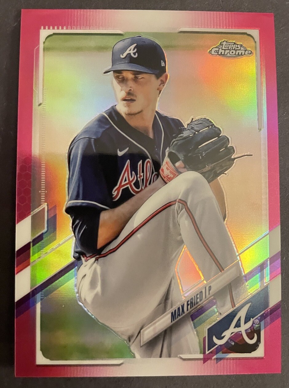 2021 Topps Chrome Max Fried  Magenta Refractor#’d 17/399 Atlanta Braves