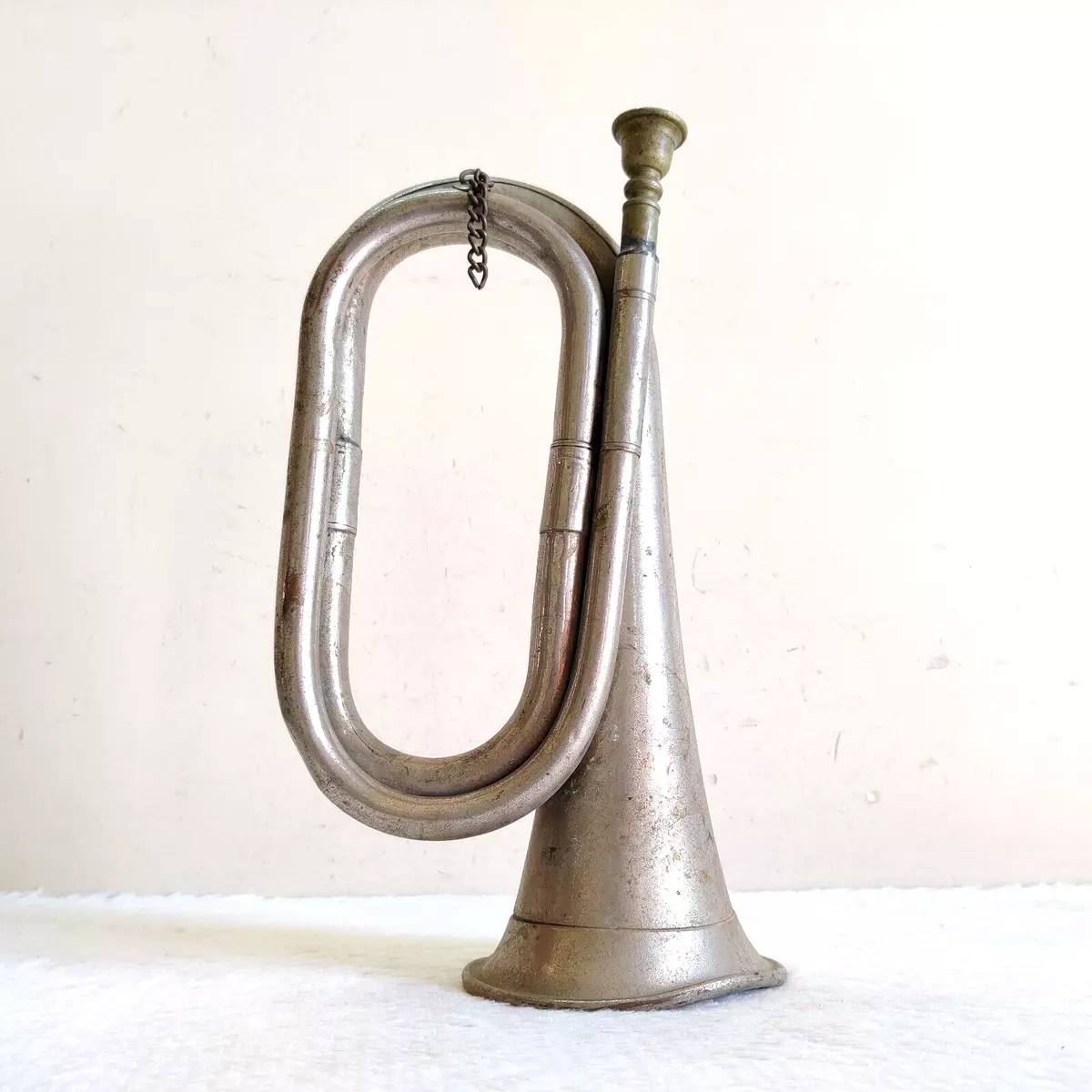 1920s Vintage Military Used Bugle Metal Horn Rare Decorative