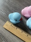 lot of 4 ducklings 2 pink 2 blue NWOTs rubber duckies bathtime — photo 9