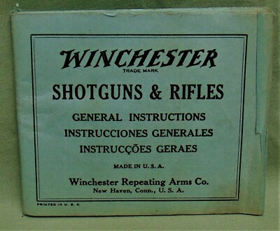 Winchester 1930's, 71Pages, Care and Operation Manual