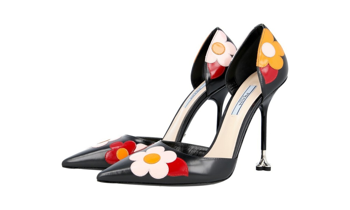 パンプス PRADA SHOES (1I971NFB05505G F0XX8) LUX. PRADA DAISY PUMPS STILETTOS SHOES 1I475H LEATHER NEW US