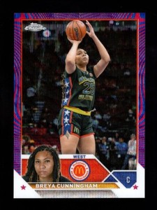2023 Topps Chrome McDonald's All American Basketball Fuchsia Blue Swirl Wave Refractor Breya Cunningham #41