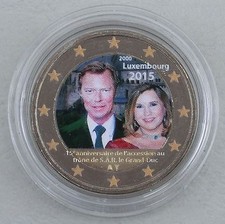Commemorative coin Luxembourg 2015 Accession to the Throne Henri IN Color
