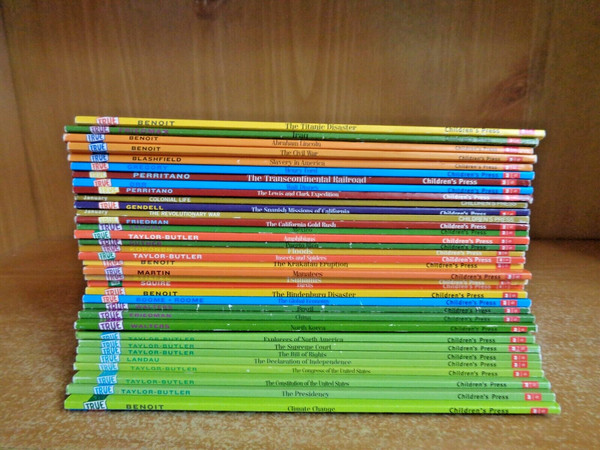 37 True Books -  Scholastic TPB - Kids US History/Govt/Biog; Counties/Animals VG