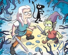 * NAT FAXON * signed 8x10 photo * DISENCHANTMENT * ELFO * COA * 2