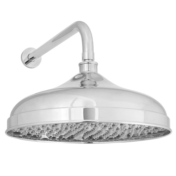 Welfenstein Nostalgie Regendusche Messing Zulaufarm Retro Kopfbrause 9E-HN121-image