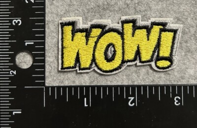 Wow! Patch Lot Of 1 Comic Book Style Wow Text