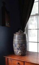 Rare Somerset Potters Works 19th C Three-Gallon Stoneware Water Cooler