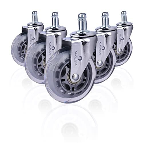 ALLGREEN 5pc Replacement Gaming & Office Chair Caster Wheels Set-image