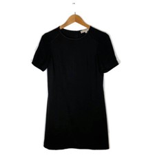 LOFT Sz 0 Short Dress Stretch Short Sleeve Above Knee Career LBD Black Heavy