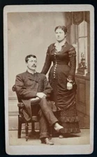 Photograph - Portrait of  Couple - J.W. Gilchrist's Fairfield Iowa