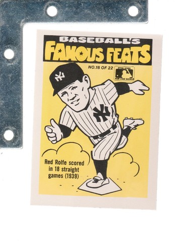1986 Fleer Baseball's Famous Feats/w Sticker INSERT Pick From List Up To 35%OFF - Picture 69 of 84
