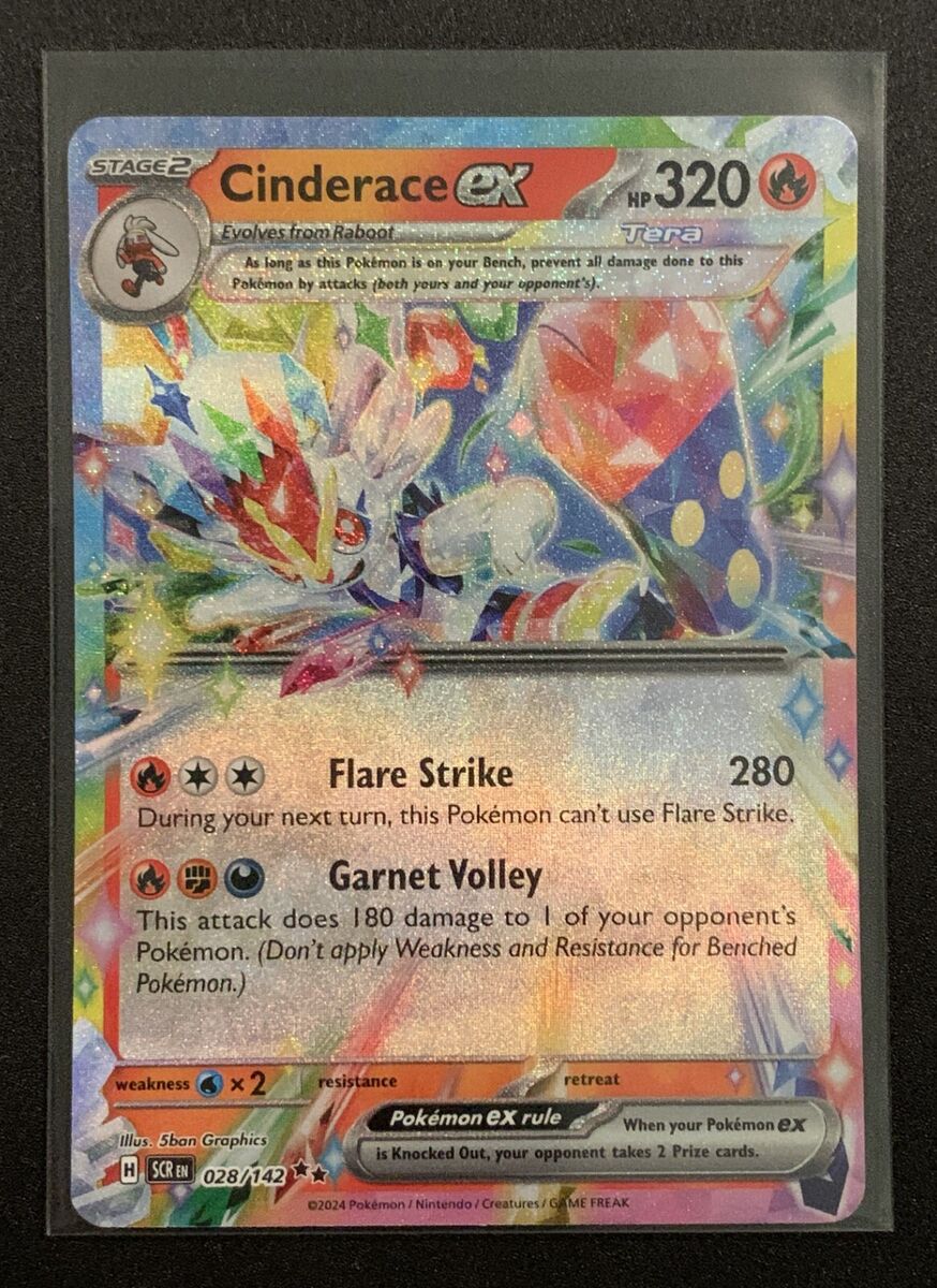 Cinderace Ex - 028/142 - Double Rare - SV07: Stellar Crown Cinderace Ex - 028/142 - Double Rare - SV07: Stellar Crown