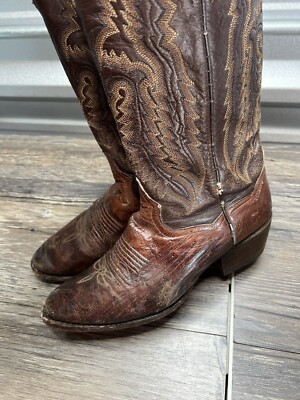Dan Post Men's Pershing Brass Full Quill Ostrich Western Leather Boot 8 D