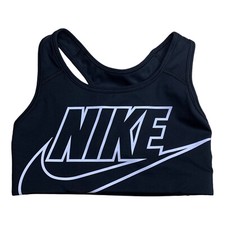 Nike NWT XS Women Black Swoosh Classic Style Dri-Fit Bra 35 1228C