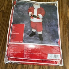 HOLIDAY TIME SANTA SUIT 7-PIECE ONE SIZE FITS MOST NEW IN ZIP STORAGE BAG NEW