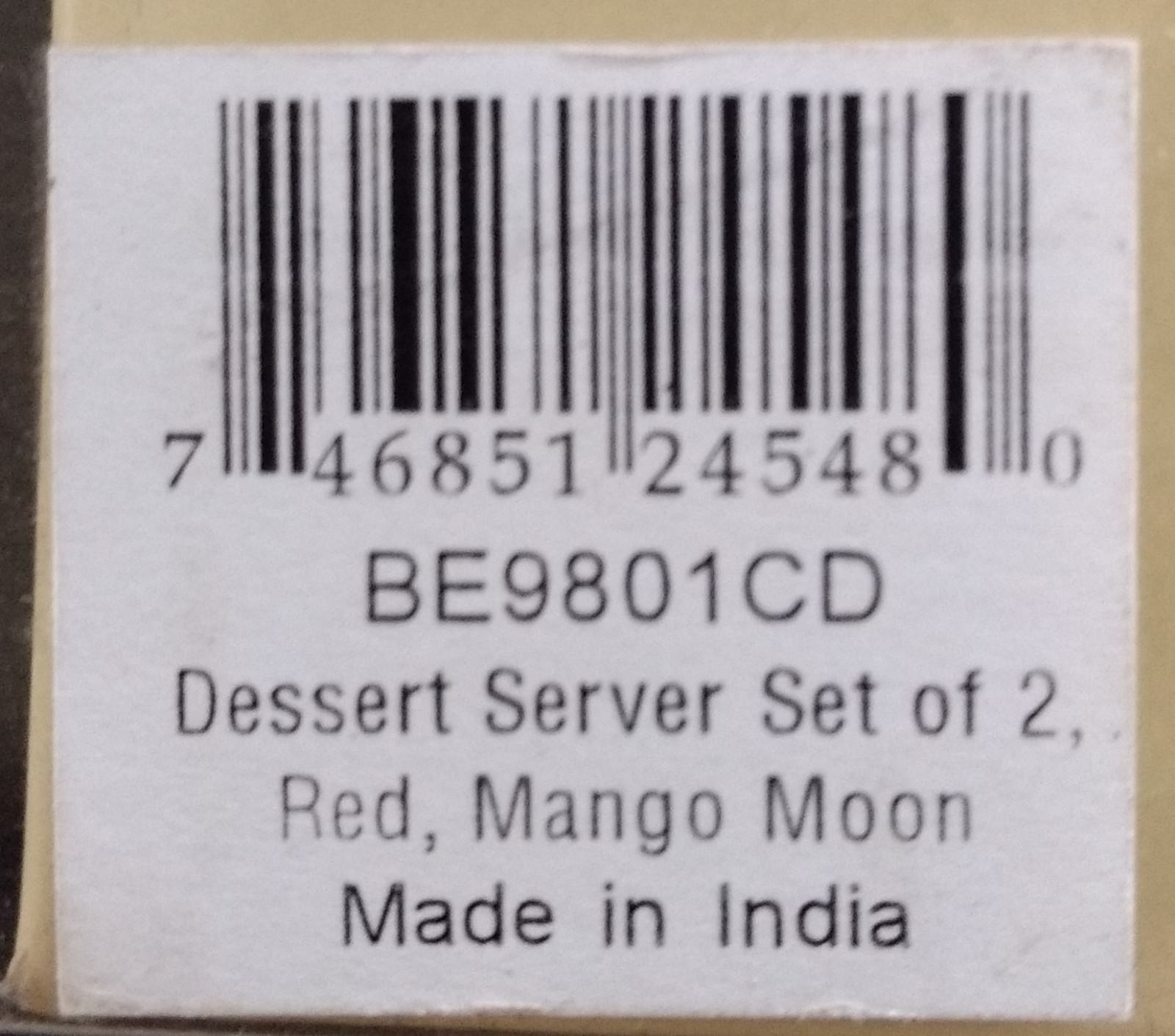 Cypress Home Mango Moon Collection 2PIECE DESSERT SERVER SET New