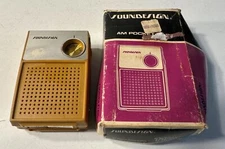 Soundesign AM Pocket Radio - Model 1120 With Original Box & Instructions Works