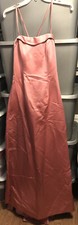David  s Bridal pink spaghetti strap formal dress size 4 bridesmaid prom