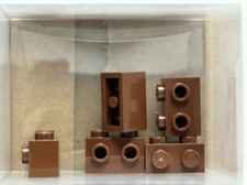 LEGO Parts - Reddish Brown Brick 1 x 2 with Studs on 1 Side - No 11211 - QTY 5