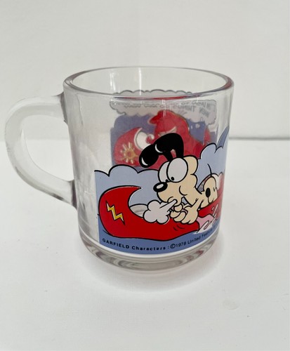 Garfield Original 1978 Copyright Glass Cup Mug Jim Davis Unused VTG McDonald's - Picture 4 of 7