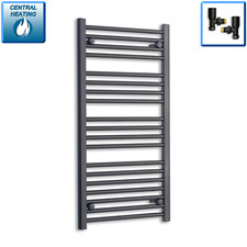 1000 mm High 550 mm Wide Black Heated Towel Rail Radiator Designer Bathroom Rad