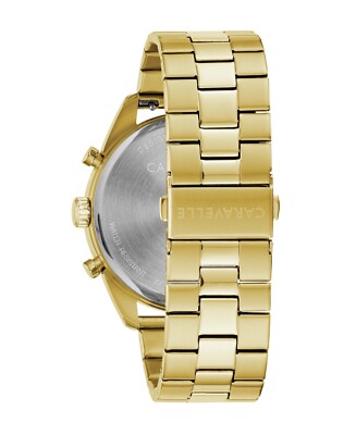 Caravelle Men's Min Max Quartz Chronograph Gold Watch 44mm 44A113