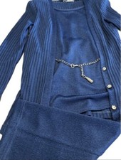 Vintage Olivia Rose New York 2 Pc Blouse Top  Pant Set With Belt Sz 8 Nice EUC