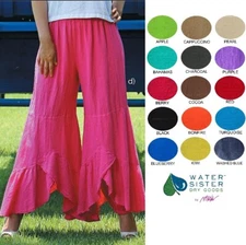 WATERSISTER Cotton Gauze WAVY 2-Layer Tier Pant 1(S/M) 2(L/XL)3(1X+) 2019 COLORS