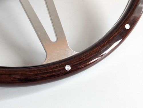 Steering Wheel fits for BMW Wood Chrome Vintage E3 E9 E12 E21 E23 E24 1976-1984 - Picture 4 of 16