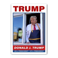 Tarjeta coleccionable personalizada Donald Trump President McDonald's Drive-Thru 2024 Election