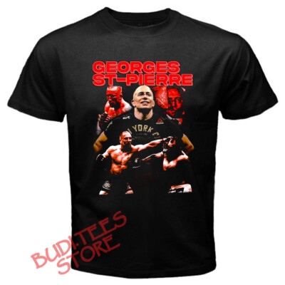 GSP Georges St Pierre MMA Fighter Legend Men's Black Size S-5XL