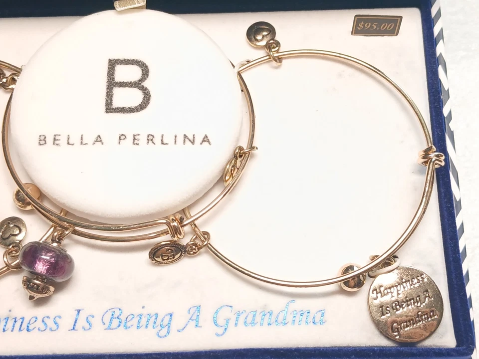 Pulsera Bella Perlina Abuela Charm - Juego Tono Dorado - En Caja Regalo Sin Usar Foto 4 de 4