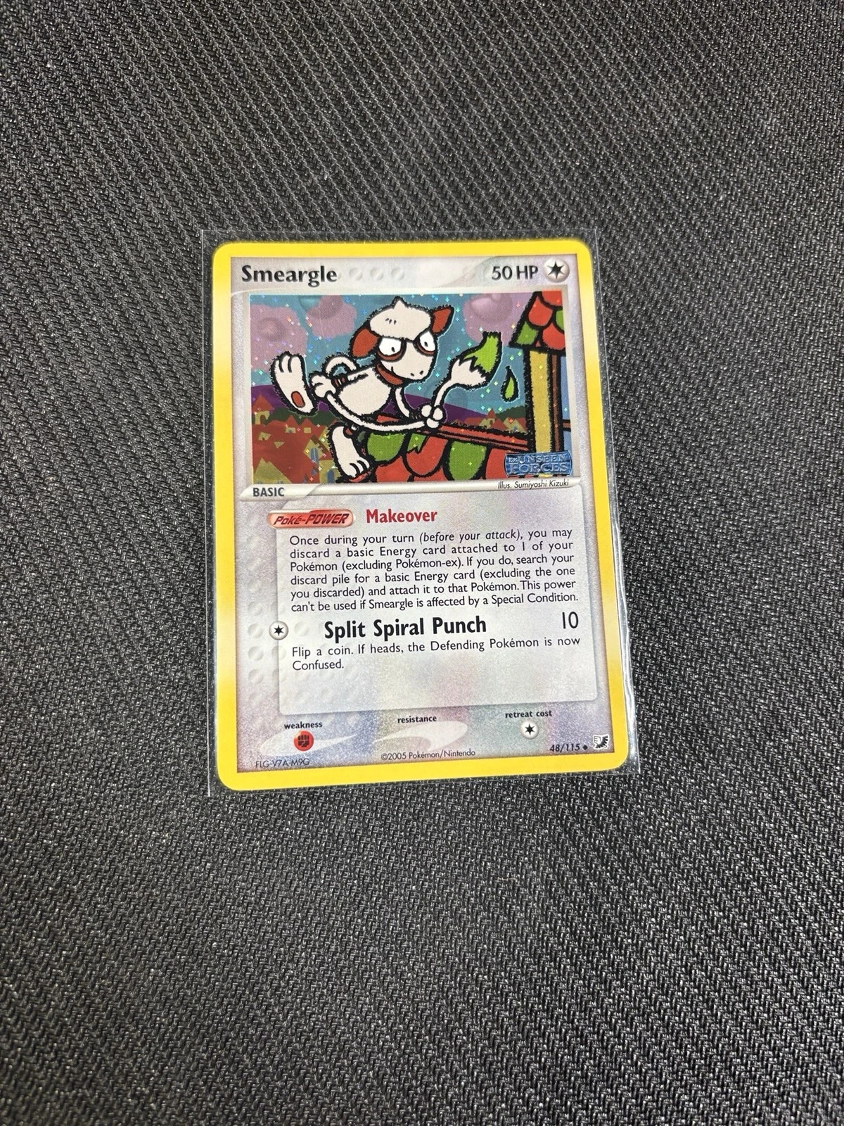 Smeargle Reverse Holo 48/115 EX Unseen Forces Stamped Pokemon NM