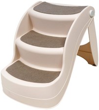 20" Folding Pet Carpeted Steps, Foldable Steps for Dogs and Cats, Best for Sm...