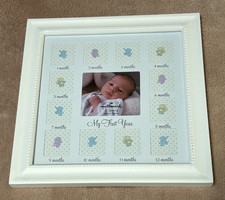 Hallmark My First Year 13 opening photo frame, brand new