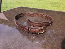 CABELAS 6202 BROWN LEATHER WESTERN MEN'S BELT Sz 34 OUTBACK LEGENDS MADE IN AUS